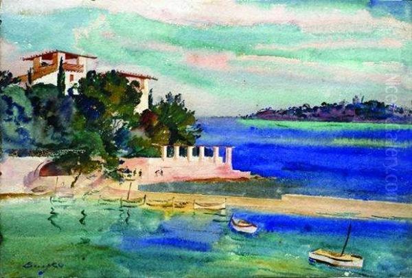 Villa Kerylos Oil Painting by Boleslaw Buyko