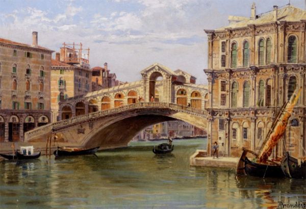 The Rialto Bridge Oil Painting by Antonietta Brandeis