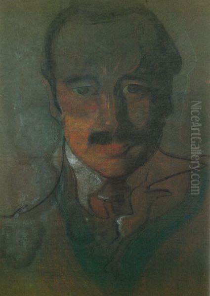 Portrait of August Zamoysky Oil Painting by Stanislaw Ignacy Witkiewicz