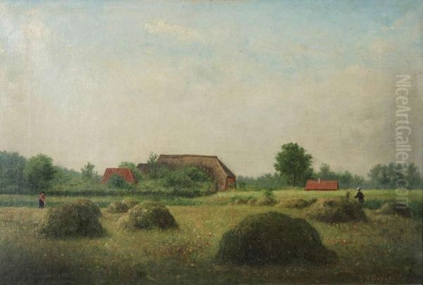 'zicht Bij Het Lanternhof / Deboerderij Van Rademaekers' Oil Painting by Victor Buyle