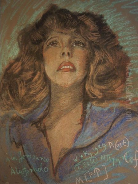 Woman's portrait Oil Painting by Stanislaw Ignacy Witkiewicz