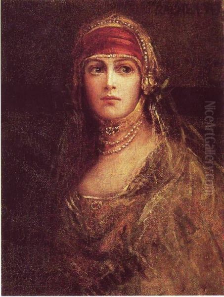 Rachela Oil Painting by Maurycy Gottlieb