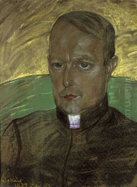 Portret H. Hilchena Oil Painting by Stanislaw Ignacy Witkiewicz