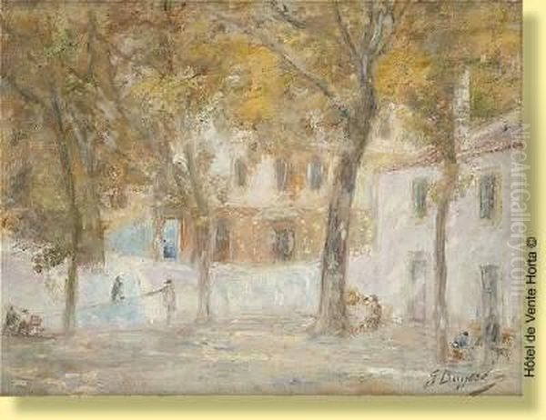 Place Animee Oil Painting by Georges Buysse