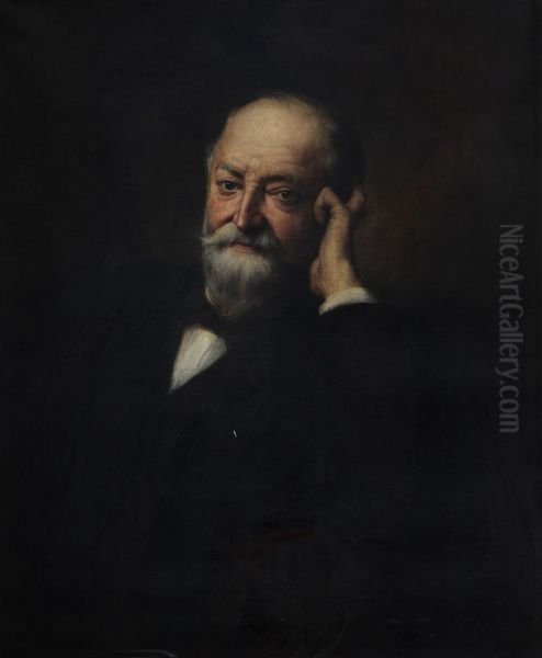 Portrait de Monsieur Ungemach Oil Painting by Leon Hornecker