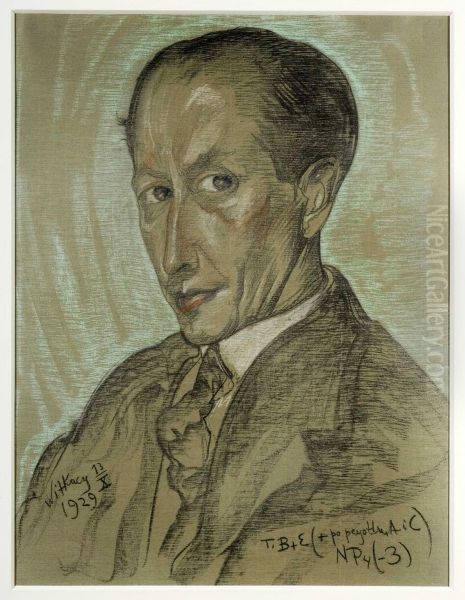 Portrait of Stanislaw Bielatowicz Oil Painting by Stanislaw Ignacy Witkiewicz