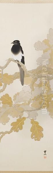 Depicting A 
Kasasagi Oil Painting by Kimura Buzan