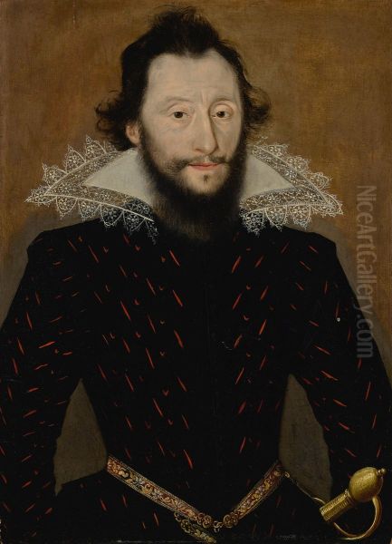 Portrait of a Gentleman Oil Painting by Hieronimo Custodis