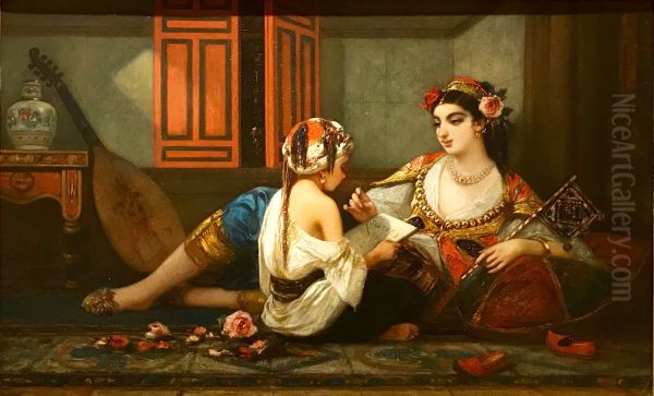 Femmes turques Oil Painting by Louis Devedeux