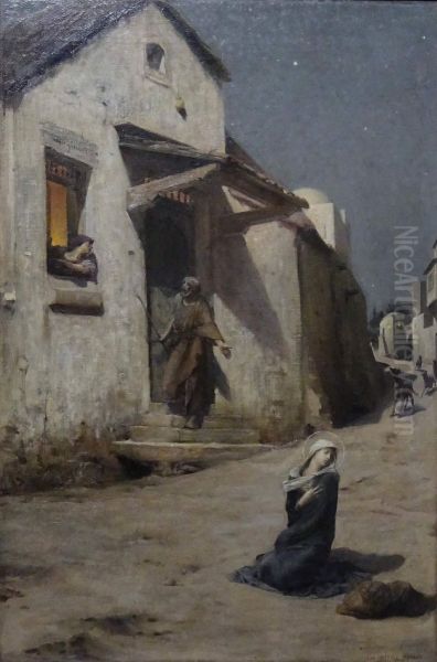 L'Arrivee a Bethleem Oil Painting by Luc-Olivier Merson