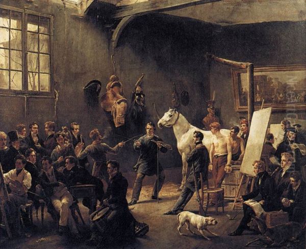 The Artist's Studio Oil Painting by Horace Vernet