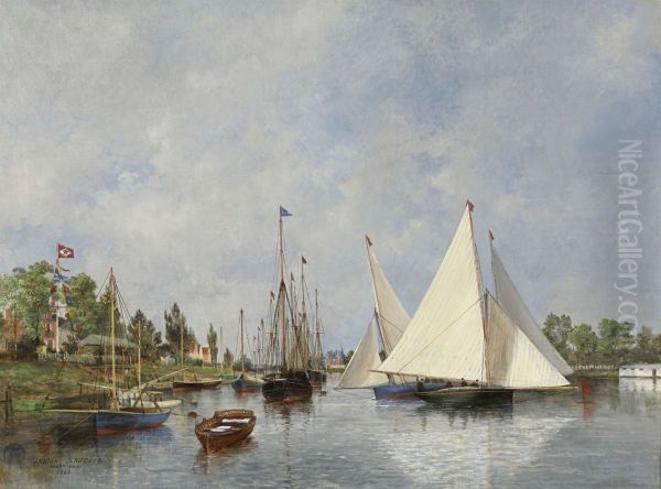 Argenteuil Oil Painting by Gaston Bruelle