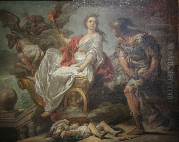 Jason and Medea Oil Painting by Charles-Andre van Loo