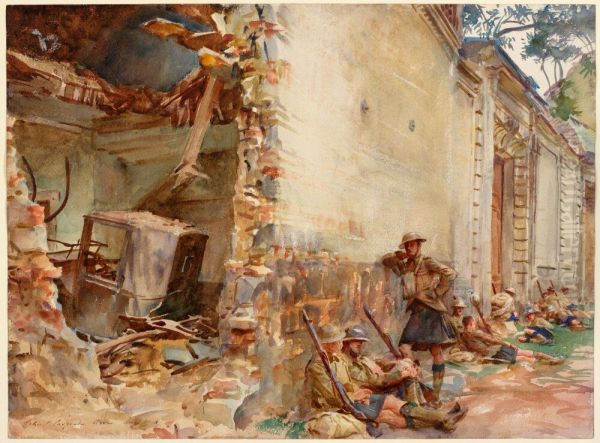 A Street in Arras Oil Painting by John Singer Sargent