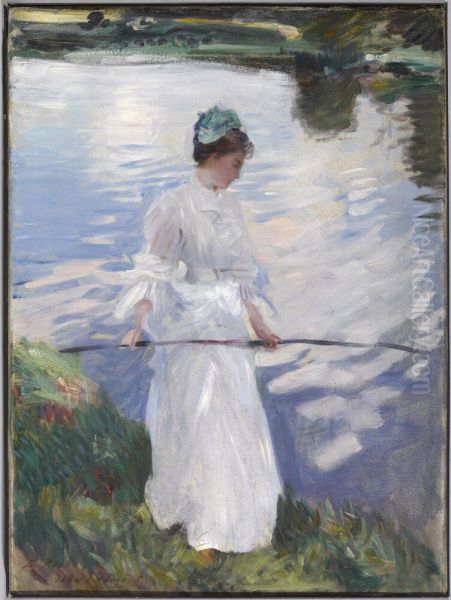 Violet fiskar Oil Painting by John Singer Sargent