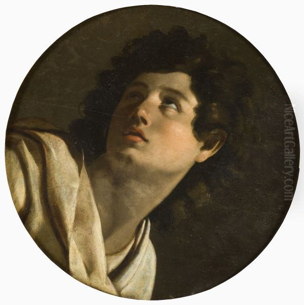 Portratt av en ung man Oil Painting by Caravaggio