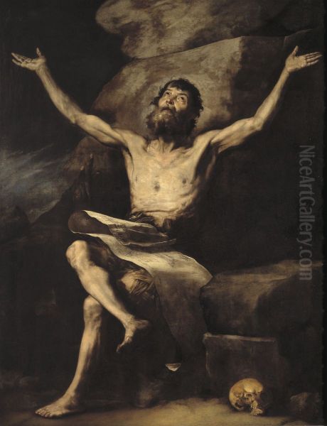 St Paulus Eremiten Oil Painting by Jusepe de Ribera