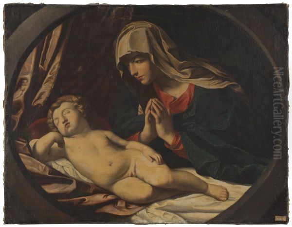 The Virgin and the Sleeping Child Oil Painting by Guido Reni