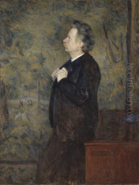 Edvard Grieg, composer Oil Painting by Erik Werenskiold