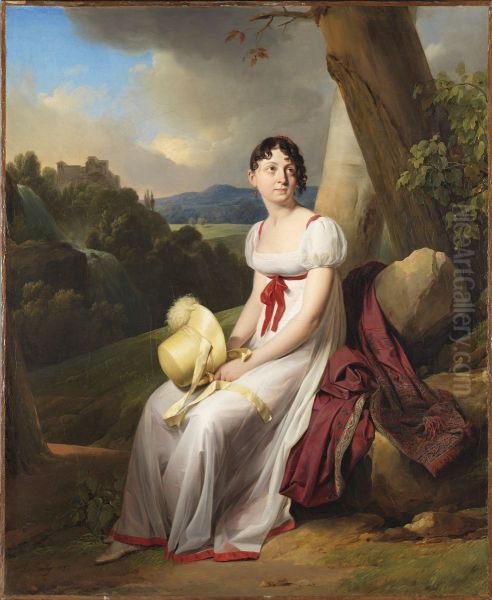 Madame Saint-Ange Chevrier Oil Painting by Louis-Leopold Boilly