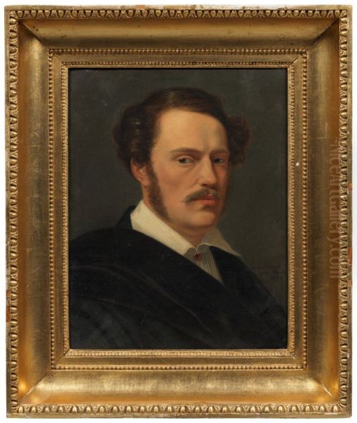 Presumed Self Portrait Oil Painting by Olof Johan Sodermark