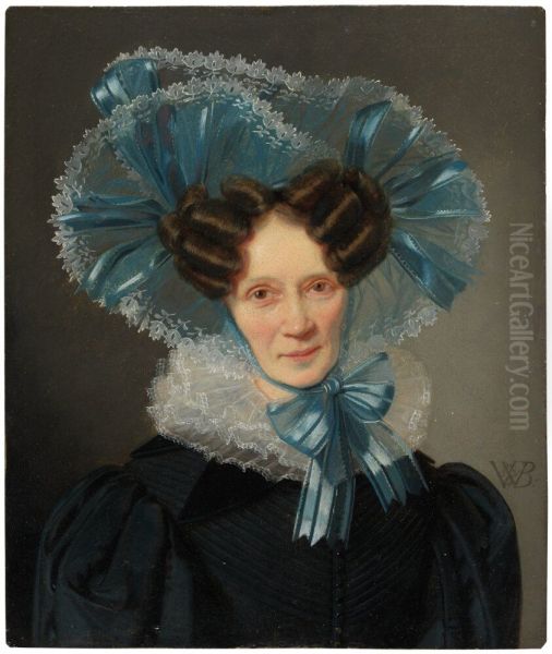 Countess Sophia Vilhelmine Moltke, nee Levetzau Oil Painting by Wilhelm Bendz