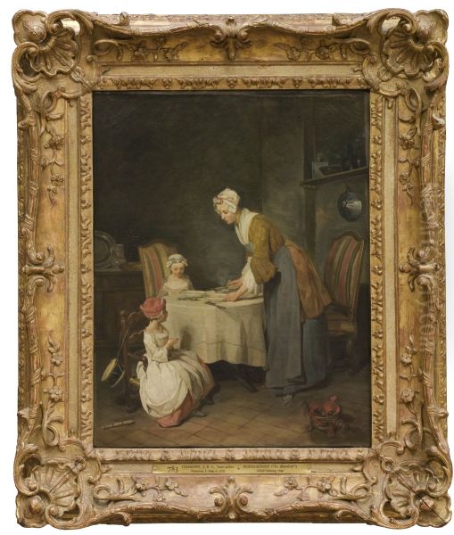 Bordsbonen Oil Painting by Jean-Baptiste-Simeon Chardin