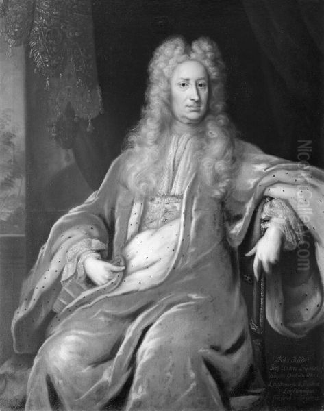 Anders Leijonstedt, 1649-1725 Oil Painting by Johan David Schwartz