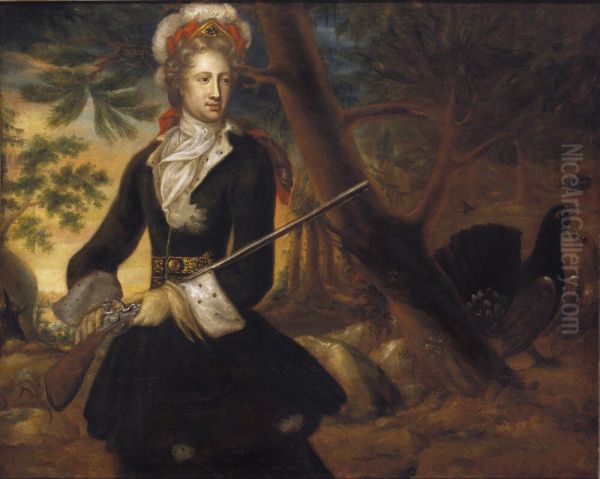 Hedvig Sofia, 1681-1708, prinsessa av Sverige, hertiginna av Holstein-Gottorp Oil Painting by David Klocker Ehrenstrahl