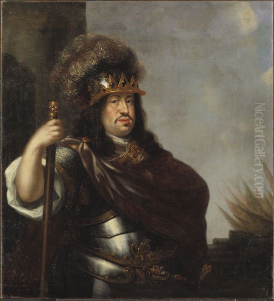 Karl X Gustav, 1622-1660, kung av Sverige, pfalzgreve av Zweibrucken Oil Painting by David Klocker Ehrenstrahl