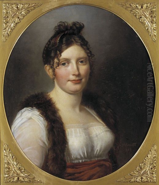 Catharina Charlotta Bagh (1777-1816), gift med friherre Pehr Erik Skjoldebrand Oil Painting by Per Krafft the Younger