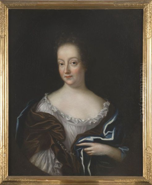 Beata Elisabet von Konigsmarck (1637-1723), grevinna, gift med greve Pontus Fredrik De la Gardie Oil Painting by Lucas von Breda