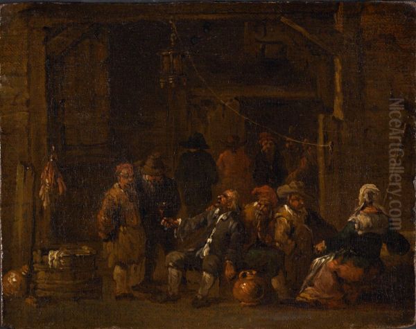 Krogscen Oil Painting by Egbert Van Heemskerck