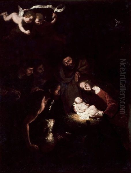 Adoracion de los Pastores Oil Painting by Jusepe de Ribera