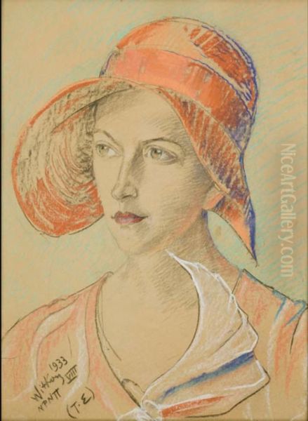 Portrait of Waleria Glogowska Oil Painting by Stanislaw Ignacy Witkiewicz