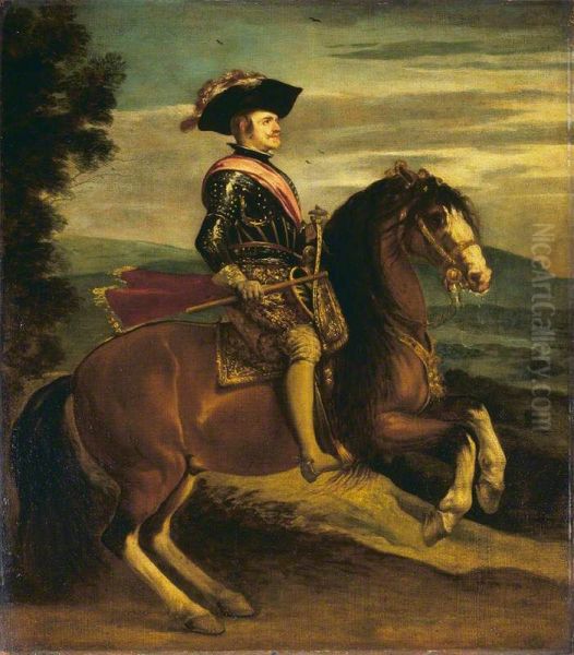 Philip IV on Horseback Oil Painting by Diego Velazquez