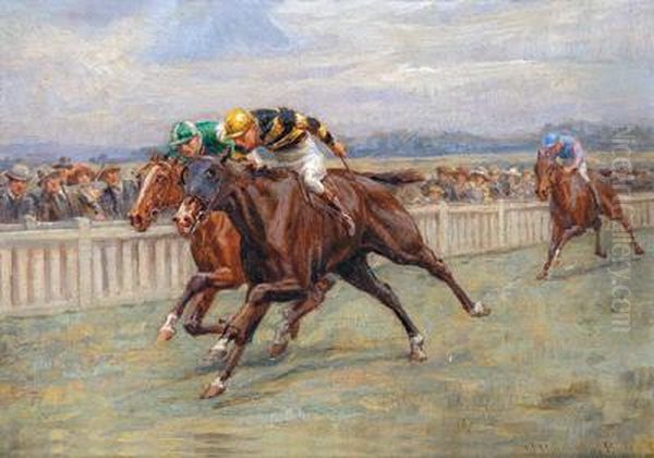 The Goodwood Cup Oil Painting by William Hounsom Byles