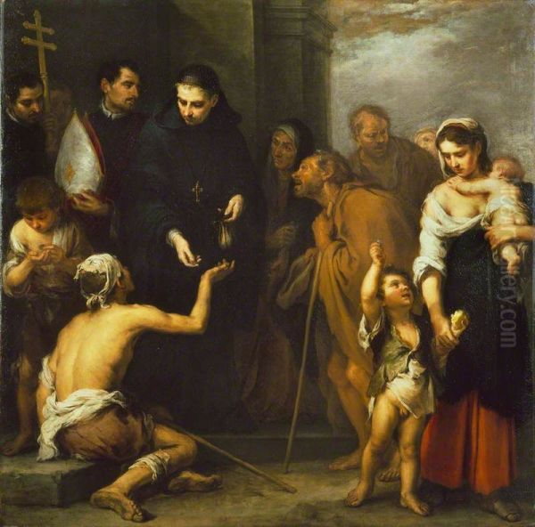 The Charity of Saint Thomas of Villanueva Oil Painting by Bartolome Esteban Murillo