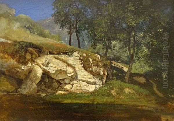 Barre de rochers Oil Painting by Jean Achard