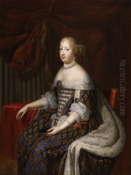 Marie-Therese of Austria, Queen of France Oil Painting by Henri and Charles Beaubrun