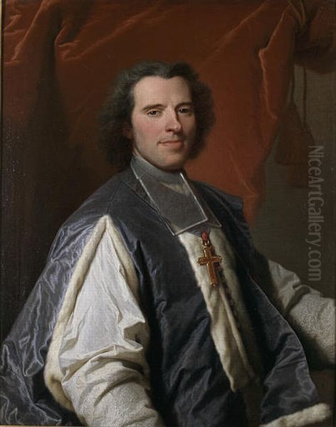 Portrait de Claude de Saint-Simon (1695-1760), eveque de Metz Oil Painting by Hyacinthe Rigaud