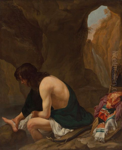 Philoctetes on Lemnos Oil Painting by Gerard van der Kuijl