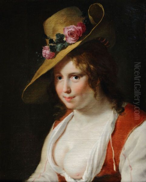 young Shepherdess Oil Painting by Paulus Moreelse