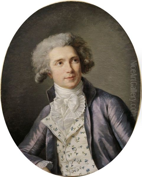 Portrait of Francois-Guillaume Menageot Oil Painting by Marie-Victoire Lemoine