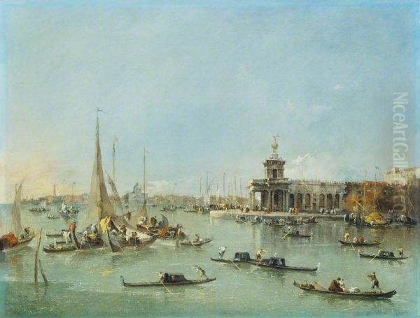 the Dogana with the Giudecca Oil Painting by Francesco Guardi