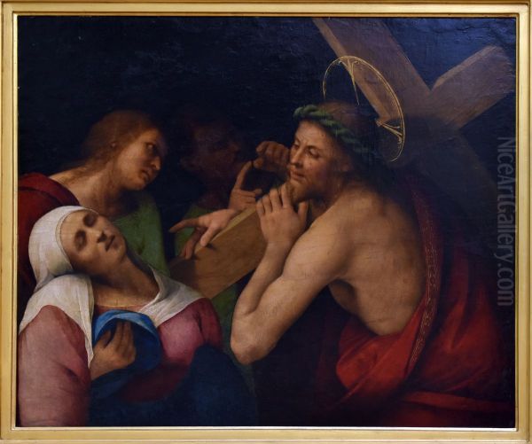 Le Christ portant sa croix Oil Painting by Cesare da Sesto