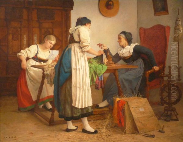 L'envoi du Tonkin Oil Painting by Camille Alfred Pabst