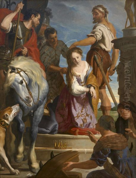 Le Martyre de sainte Catherine Oil Painting by Gaspar De Crayer