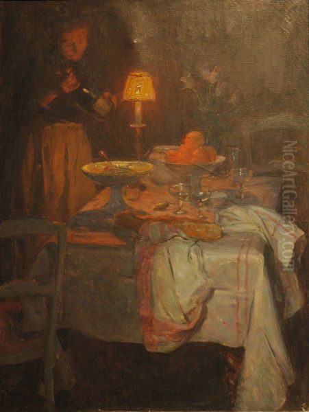 La Cuisine Oil Painting by Jules-Alexandre Grun