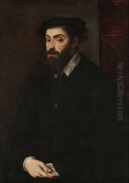 Portrait of Charles V Oil Painting by Titian